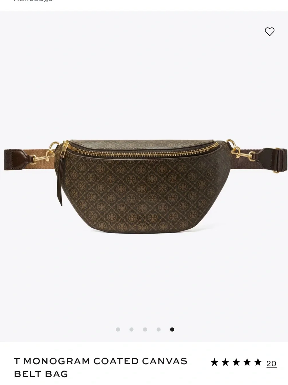 Tory Burch T-Monogram Coated Canvas Belt Bag